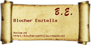 Blocher Esztella névjegykártya